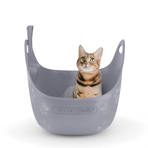 Litter Box Katzentoilette – Grau mit Einer Katzentoilettenschaufel von Litter Genie