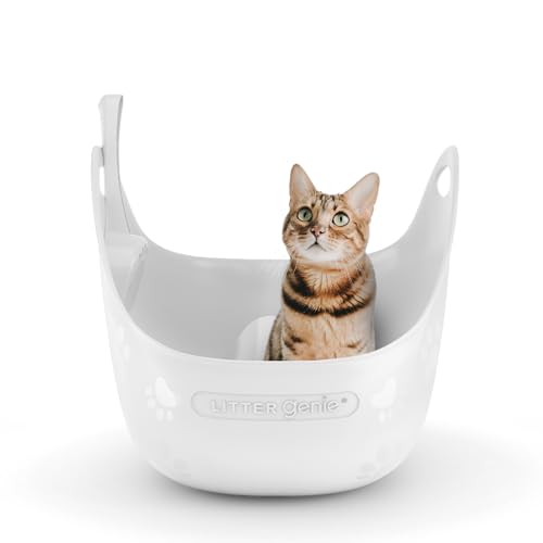 Litter Box Katzentoilette – Weiß mit Einer Katzentoilettenschaufel von Litter Genie