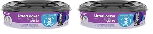 Litter Genie LitterLocker by, XL-Nachfüllkassette, Original-Spezialfolie mit Geruchsbarriere garantiert 100% Geruchsschutz (Packung mit 2) von Litter Genie
