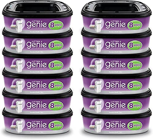 Litter Genie Nachfüllbeutel für Katzentoilette, Katzenzubehör, Zubehör für Katzentoiletten, 12 Stück Litter Genie Nachfüllbeutel für Katzentoilette, Katzenzubehör, Zubehör für Katzentoiletten, 12 Stück von Litter Genie