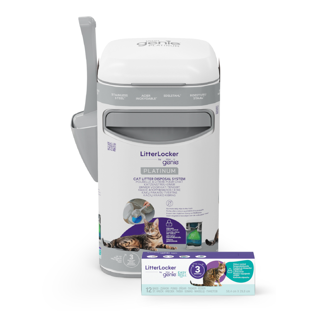 LitterLocker by Litter Genie® Platinum Katzenstreu-Entsorgungseimer - LitterLocker® Platinum, weiß (inkl. einer Kassette) von Litter Genie