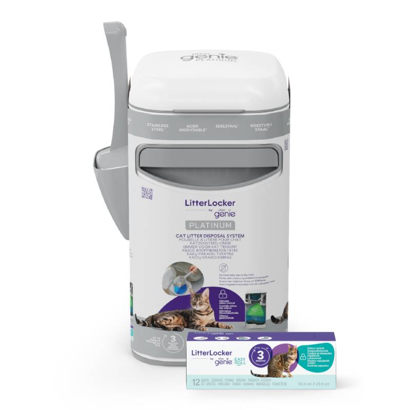 LitterLocker by Litter Genie® Platinum Katzenstreu-Entsorgungseimer - LitterLocker® Platinum, weiß (inkl. einer Kassette) von Litter Genie
