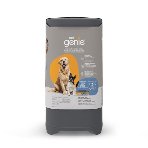Pet Genie Abfalleimer für Hundekot mit geruchshemmender Technologie, inklusive 1 Nachfüllpackung, hält bis zu 2 Monate von Litter Genie