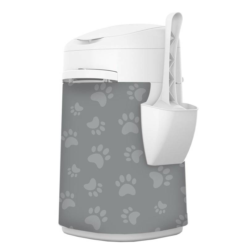 LitterLocker® Fashion Stoff-Bezug Cat paws grey von Litter Locker