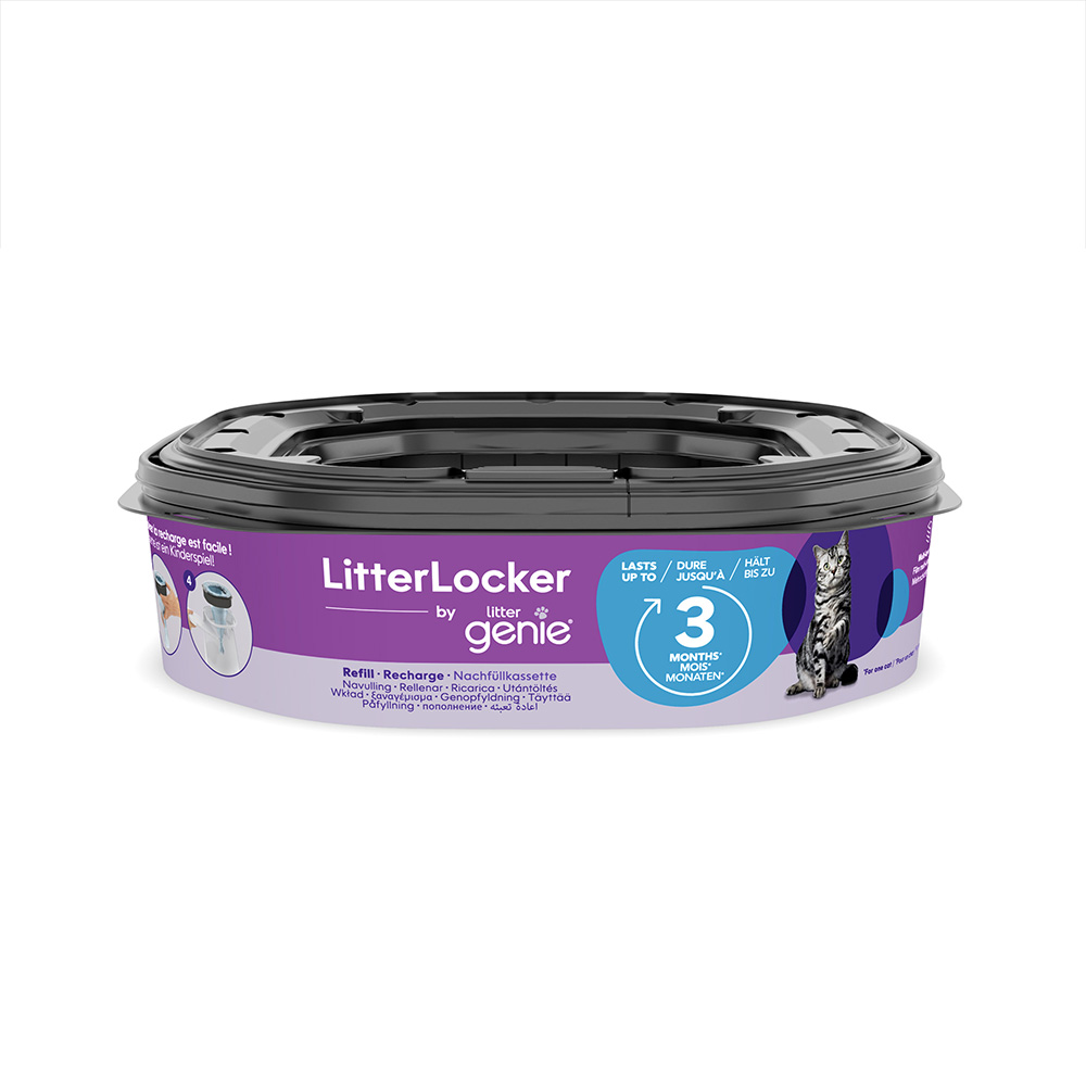 LitterLocker® by Litter Genie Katzenstreu-Entsorgungseimer -  Sparpaket 3 x Nachfüllkassette (OHNE Entsorgungseimer) von Litter Locker