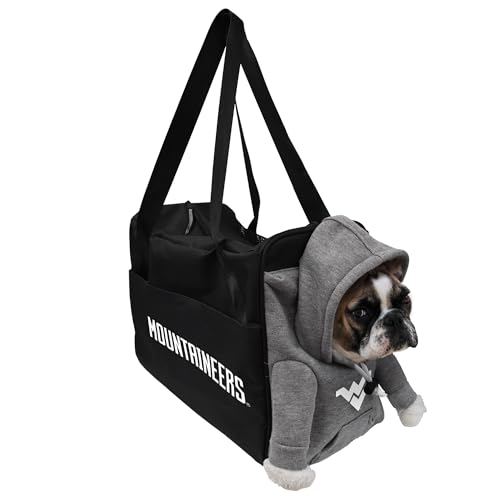 Littlearth NCAA Haustier-Tragetasche mit Pelzfächern, West Virginia Mountaineers von Little Earth Productions