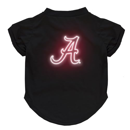 Littlearth NCAA Neon Pet T-Shirt Alabama Crimson Tide von Little Earth Productions