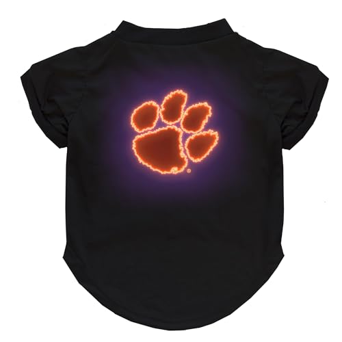 Littlearth NCAA Neon Pet T-Shirt Clemson Tigers von Little Earth Productions