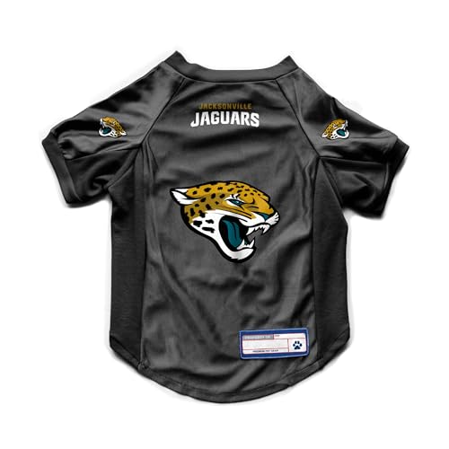Littlearth NFL Jacksonville Jaguars Stretch-Haustier-Trikot, Team-Farbe, Größe S von Little Earth Productions