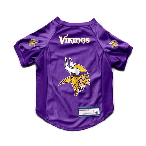 Littlearth NFL Minnesota Vikings Stretch-Haustier-Trikot, Team-Farbe, Größe M von Little Earth Productions