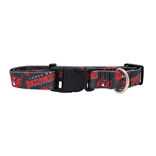Littlearth NFL Tampa Bay Buccaneers 1 Haustierhalsband, Team-Farbe, Größe L von Little Earth Productions