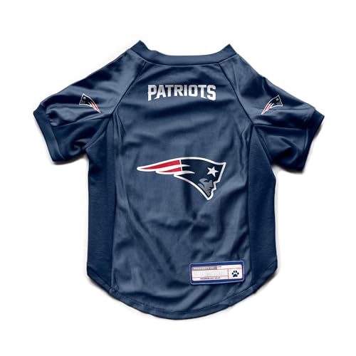 Littlearth Pet Jersey New England Patriots Haustier-Trikot, Stretch, Team-Farbe, L (Neck: 14", Girth: 20"-25", Back: 15") von Little Earth Productions