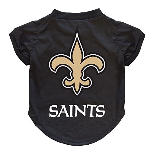 Littlearth Unisex-Erwachsene NFL New Orleans Saints Pet T-Shirt, Teamfarbe, Größe L von Little Earth Productions