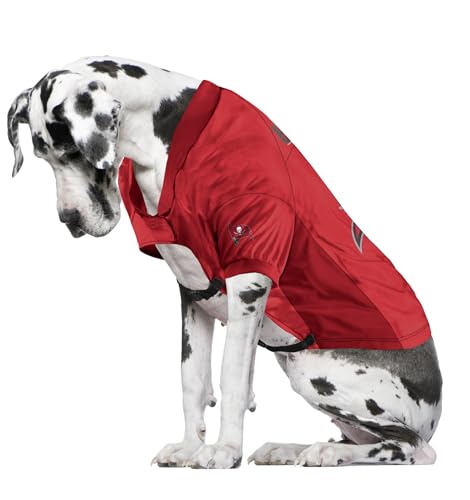 Littlearth Unisex-Erwachsene NFL Tampa Bay Buccaneers – neues Logo Stretch Haustiertrikot für große Hunde, Teamfarbe, große Hunde von Little Earth Productions