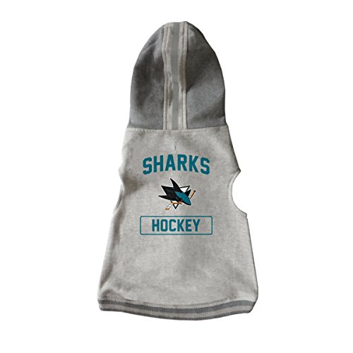 Littlearth Unisex-Erwachsene NHL San Jose Sharks Haustier-Kapuzen-Kapuzenpullover mit Team-Logo und Namen, Grau, Größe L Littlearth Unisex-Erwachsene NHL San Jose Sharks Haustier-Kapuzen-Kapuzenpullover mit Team-Logo und Namen, Grau, Größe L von Little Earth Productions
