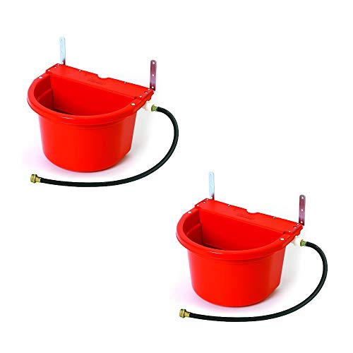 Little Giant FW16RED Wassertrog, automatisch, schwimmergesteuert, für Pferde und Rinder, Rot, 2 Stück von Little Giant