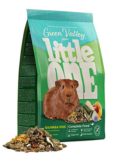 Little One Grünes Tal | 750 g | Faserfutter für Meerschweinchen | Zur Unterstützung der Verdauung und Zahnpflege | Getreidefrei mit Omega-3 und Omega-6 | Ohne künstliche Zusätze von Little One