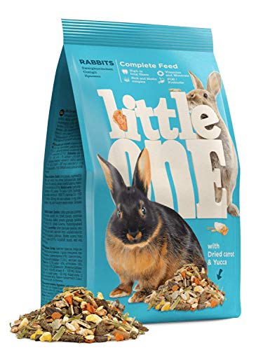 Little One Alleinfutter für Zwergkaninchen | 900 g | Alleinfuttermittel für Zwergkaninchen | Vollwertige Ernährung mit Eiweiß und Vitaminen | Enthält Heupellets und Johannisbrot von Little One