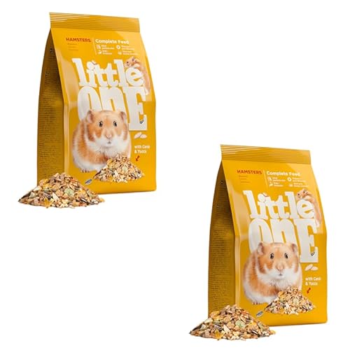 Little One Alleinfutter für Hamster | Doppelpack | 2 x 400 g | Ausgewogene Zusammensetzung | Aus Weizen, rote Hirse, Gerste, Maisflocken, Kürbiskernen und vielem mehr von Little One