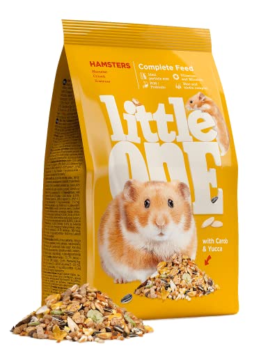 Little One Alleinfutter für Hamster | 900 g | Ausgewogene Zusammensetzung | Bunte Saatenmischung aus Weizen, rote Hirse, Gerste, Maisflocken, Kürbiskernen und vielem mehr von Little One