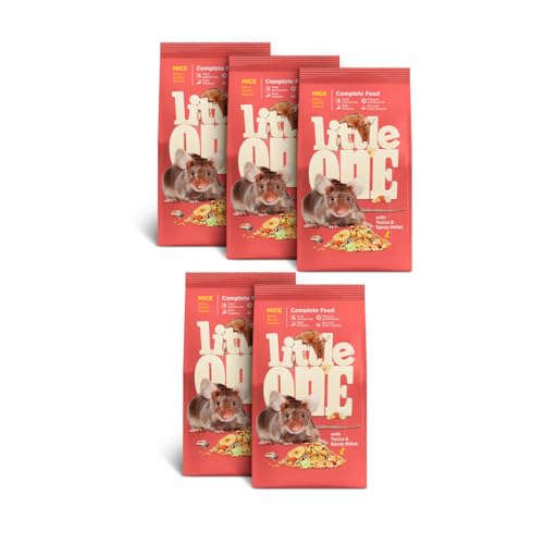 Little One Alleinfutter für Mäuse | 5er Pack | 5 x 400 g | Alleinfuttermittel für Mäuse | Vollwertige Ernährung | Mit Vitaminen und Mineralstoffen | Ausgewogene Zusammensetzung von Little One