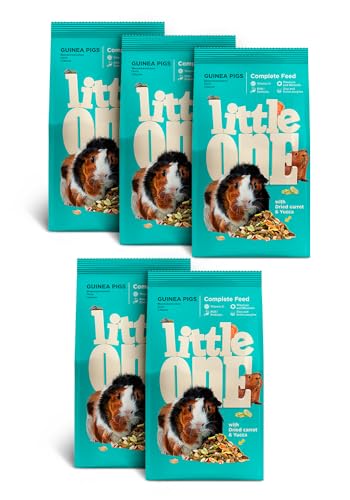 Little One Alleinfutter für Meerschweinchen | 5er Pack | 5 x 400 g | Speziell für die Ernährungsanforderungen von Meerschweinchen | Zur Deckung des Nährstoffbedarfs von Little One