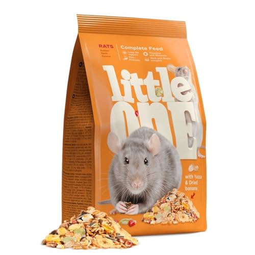 Little One Ratten | 900 g | Alleinfuttermittel für Ratten | Für eine unterstützend vollwertige Nahrung | Ausgewogene Zusammensetzung mit Fett & Eiweiß | Mit Buchweizen und Hafer von Little One