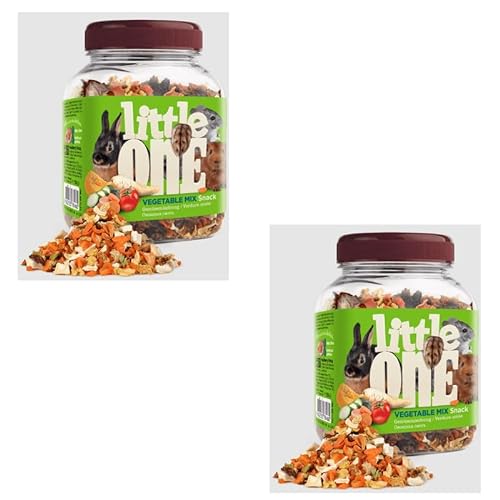 Little One Gemüsemischung | Doppelpack | 2 x 150 g | Ergänzungsfuttermittel für Nagetiere und Zwergkaninchen | Mischung besteht aus fünf verschiedenen getrockneten Gemüsearten von Little One