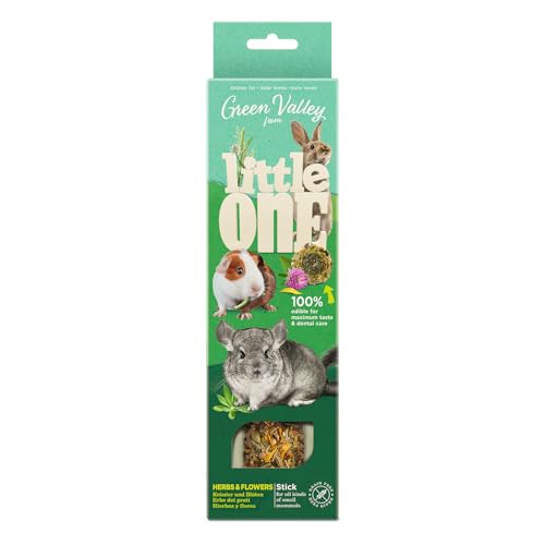 Little One Green Valley Grain Free Riegel mit Kräutern und Blumen, vollständig essbar für Nagetiere, 1х160 g von Little One