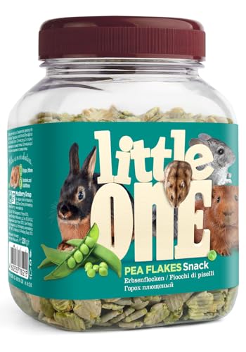Little One Erbsenflocken | 230 g | Ergänzungsfuttermittel für Nager & Zwergkaninchen | Zur Unterstützung des Wohlbefindens | Reich an pflanzlichem Protein | Knusprige Belohnung von Little One