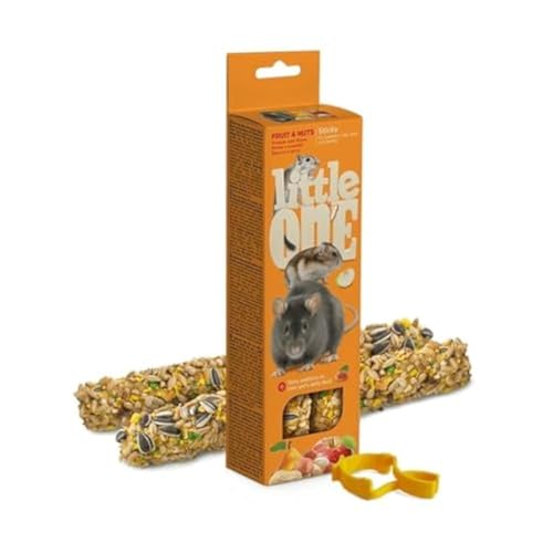 Little One Sticks für Hamster, Ratten, Mäuse und Keimlinge mit Früchten und Nüssen, 2х60 g von Little One