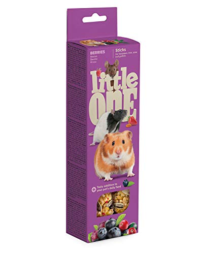 Little One Sticks für Hamsters, Ratten, Mäuse und Rennmäuse mit Beeren in Schachtel, 4er Pack (4 x 120 g) von Little One