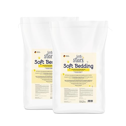 Little Stars Soft Bedding 14,5 kg / 60 l 2er Set Dinkeleinstreu, saugfähig, ideal für Allergiker von Little Stars