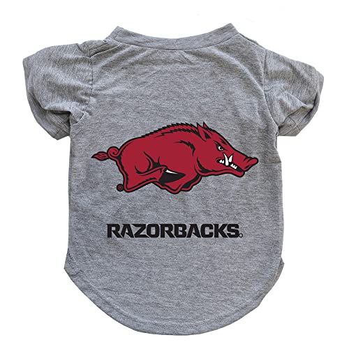 Littlearth NCAA Arkansas Razorbacks Haustier-T-Shirt für Erwachsene, Team-Farbe, Größe M von Littlearth