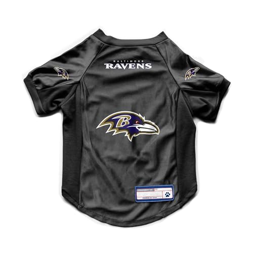 Littlearth NFL Baltimore Ravens Stretch Haustier-Trikot, Team-Farbe, Größe S von Littlearth