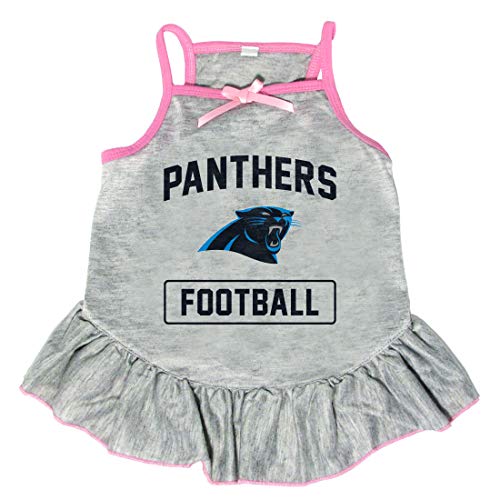 Littlearth NFL Carolina Panthers Haustierkleid mit Team-Logo und Name, Größe S, Grau von Littlearth