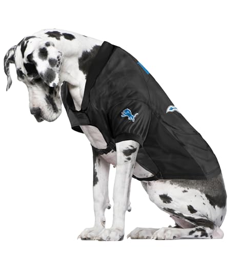 Littlearth NFL Detroit Lions Stretch-Haustier-Trikot für große Hunde, Team-Farbe, großer Hund von Littlearth