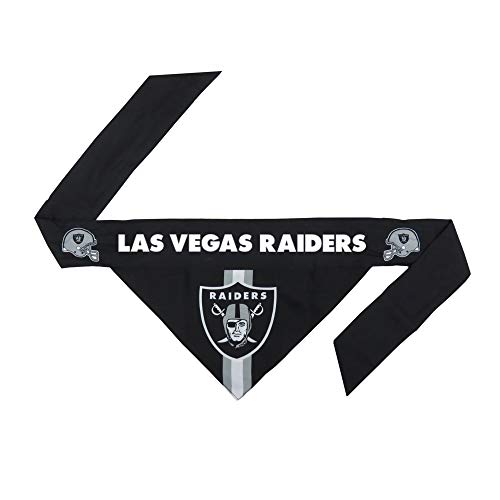 Littlearth NFL Las Vegas Raiders Wendehalstuch für Haustiere mit Team-Grafik auf jeder Seite, klein, Team-Farbe von Littlearth