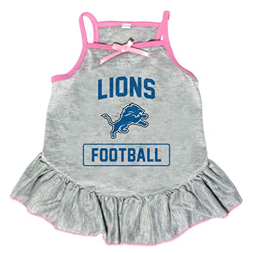 Littlearth Unisex-Erwachsene NFL Detroit Lions Haustierkleid mit Team-Logo und Namen, Grau, Größe M von Littlearth