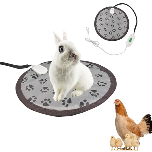 Littledropet Heizkissen für Kaninchen, Meerschweinchen, Eichhörnchen, Igel, Chinchilla, feuerhemmend, mit kaufester Stahlschnur (Schwarz, Durchmesser 30,5 cm) von Littledropet
