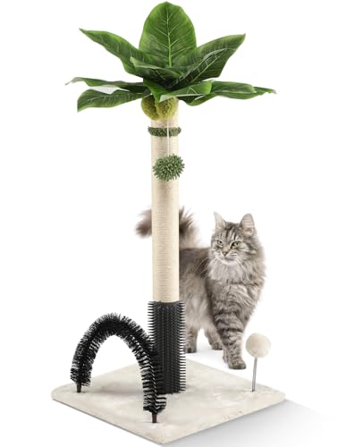 Kratzbaum für Katzen, 73 cm hoch, stabiler Katzenkratzbaum mit hängendem Ball, Premium-Sisal-Seil-Kratzbaum für große Katzen und Kätzchen, verdickter Holzsockel von Littleglovo