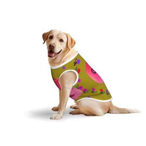 5XL Haustierweste aus Baumwolle, weich, leicht, lustiges Gesicht, Pfirsichdruck, ärmelloses Tanktop für mittelgroße und große Hunde 5XL Haustierweste aus Baumwolle, weich, leicht, lustiges Gesicht, Pfirsichdruck, ärmelloses Tanktop für mittelgroße und große Hunde von LiuMng