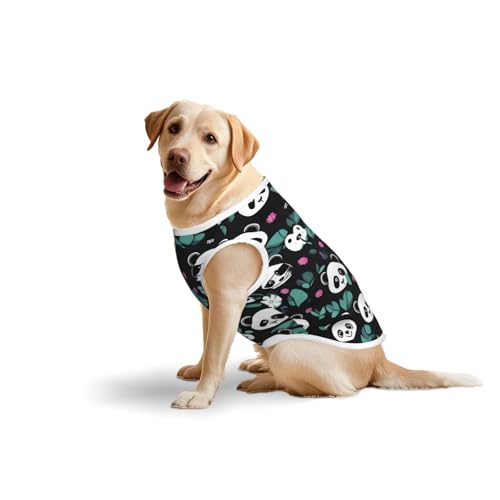 Baumwollweste, weich, leicht, Panda, niedliches Gesicht, ärmelloses Tanktop für mittelgroße und große Hunde, Größe 5XL Baumwollweste, weich, leicht, Panda, niedliches Gesicht, ärmelloses Tanktop für mittelgroße und große Hunde, Größe 5XL von LiuMng