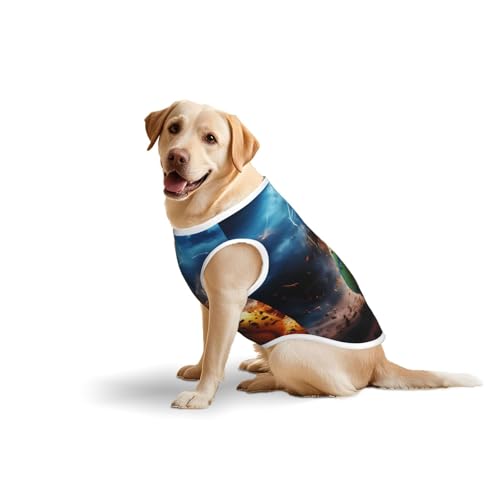 Baumwollweste für Haustiere, Größe XXL, weich, leicht, Lightning-Tennis-Druck, ärmelloses Tanktop für mittelgroße und große Hunde Baumwollweste für Haustiere, Größe XXL, weich, leicht, Lightning-Tennis-Druck, ärmelloses Tanktop für mittelgroße und große Hunde von LiuMng