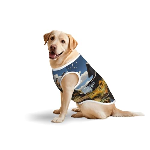 Baumwollweste für Haustiere, Größe XXL, weich, leicht, Texas, Bauernhof-Traktor-Druck, ärmelloses Tanktop für mittelgroße und große Hunde Baumwollweste für Haustiere, Größe XXL, weich, leicht, Texas, Bauernhof-Traktor-Druck, ärmelloses Tanktop für mittelgroße und große Hunde von LiuMng
