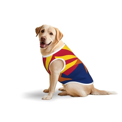 Baumwollweste für Haustiere, Größe XXXL, weich, leicht, Arizona-Flagge, ärmelloses Tanktop für mittelgroße und große Hunde von LiuMng