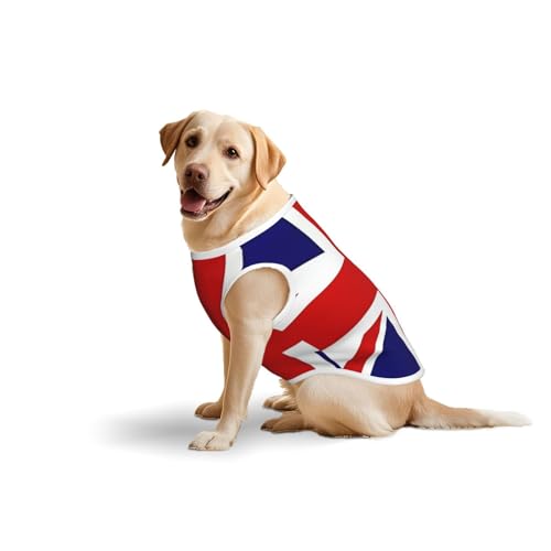 Baumwollweste für Haustiere, Größe XXXL, weich, leicht, mit UK-Flagge, ärmelloses Tanktop für mittelgroße und große Hunde Baumwollweste für Haustiere, Größe XXXL, weich, leicht, mit UK-Flagge, ärmelloses Tanktop für mittelgroße und große Hunde von LiuMng