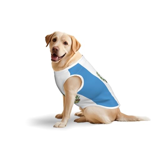 Baumwollweste mit Flagge Guatemalas – weiche, leichte T-Shirts, Flagge von Guatemala, ärmelloses Tanktop für mittelgroße und große Hunde Baumwollweste mit Flagge Guatemalas – weiche, leichte T-Shirts, Flagge von Guatemala, ärmelloses Tanktop für mittelgroße und große Hunde von LiuMng