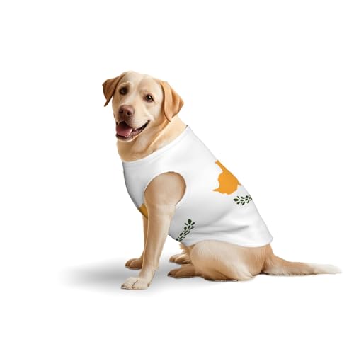 Baumwollweste mit Flagge Zyperns – weiche, leichte T-Shirts, Flagge von Zypern, ärmelloses Tanktop für mittelgroße und große Hunde Baumwollweste mit Flagge Zyperns – weiche, leichte T-Shirts, Flagge von Zypern, ärmelloses Tanktop für mittelgroße und große Hunde von LiuMng
