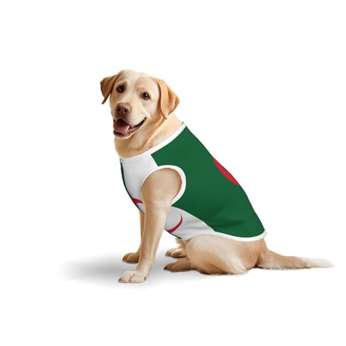 Baumwollweste mit Flagge von Algerien, weich, leicht, mit Flagge von Algerien, ärmelloses Tanktop für mittelgroße und große Hunde Baumwollweste mit Flagge von Algerien, weich, leicht, mit Flagge von Algerien, ärmelloses Tanktop für mittelgroße und große Hunde von LiuMng